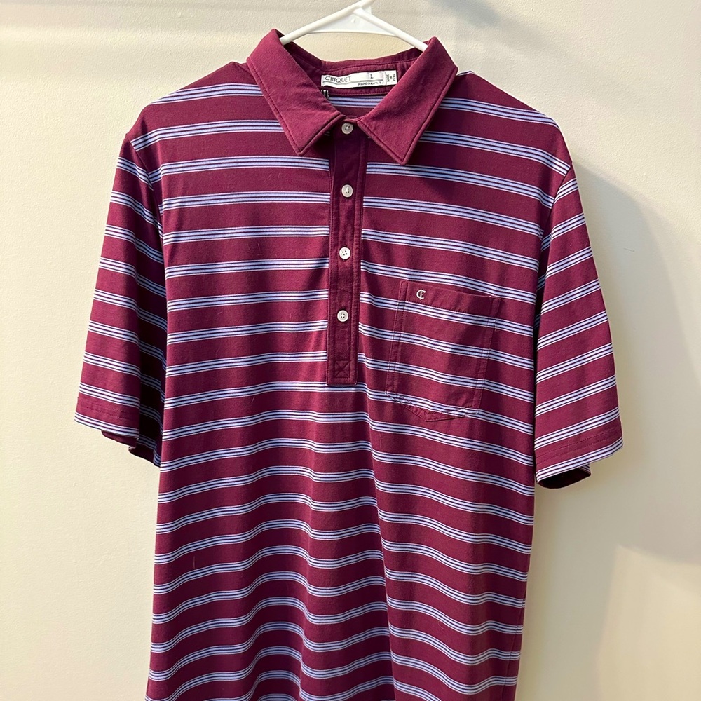 Criquet polo maroon and blue large